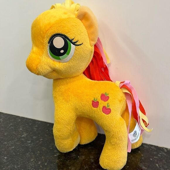 My Little Pony Hasbro Apple Jack Orange Yellow Plush Stuffed Animal Toy Horse - Picture 1 of 9